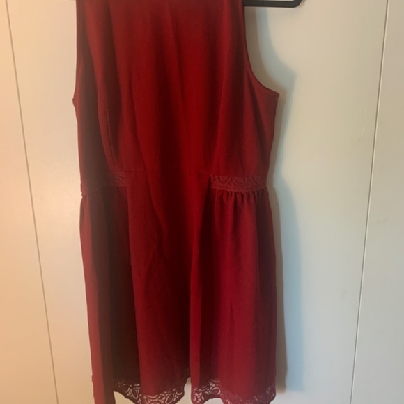 Modcloth Red Lace Trim Vintage Dress 1X Myrtlewood - Picture 3 of 7